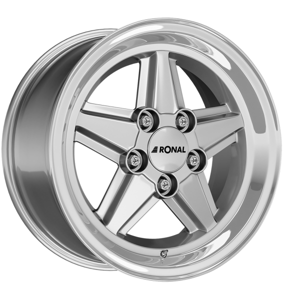 Ronal - R9 - 7x16 - ET 23 - LK 5x112, silber-hornpoliert